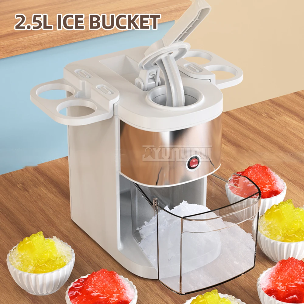 Electric Ice Shaver Commercial Crushed Ice Maker Machine SmallSmoothie Blender Granizing Machine