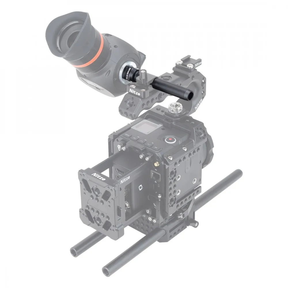 NITZE Extension 15mm Aluminum Rod With ARRI Rosette Adapter (100 MM/4โโ) - R15-RM100 for DSLR Rig EVF Mount