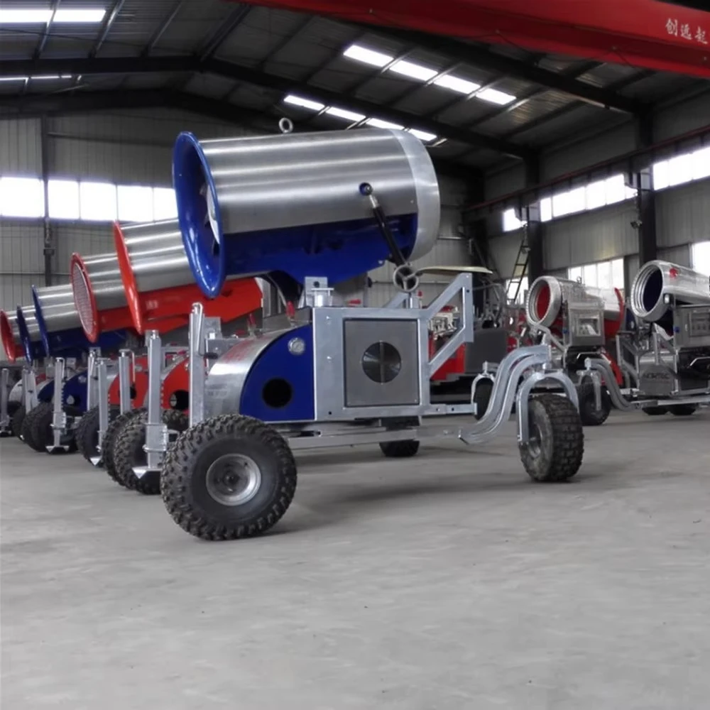Intelligent Single Operation Ski Resort Artificial Snowfall Machine Snowmaker Cannon Fan Generator Shed