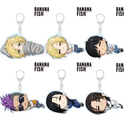 Loen Store Charm BANANA FISH Ash Lynx Eiji Okumura Chibikoro Acrylic HD Characters Keychain Pendant Ornament About 6cm