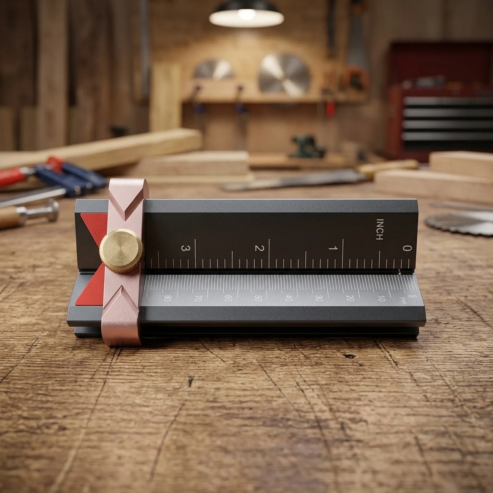 30mm*118mm*55mm Adjustable Measuring Tool Adjustable Gauge Long-lasting And Reliable Use Multi-functionality For Woodworking