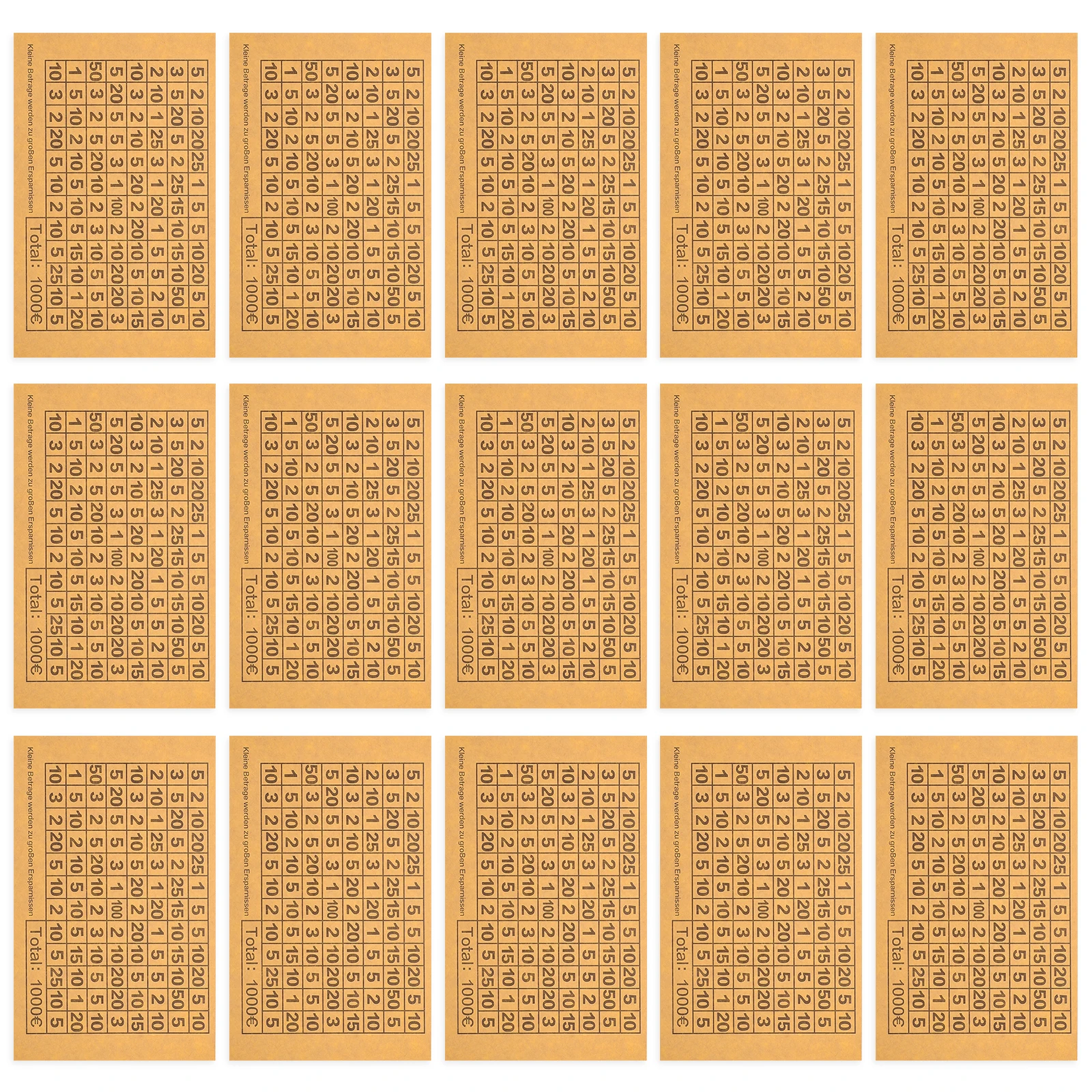 

20 Sheets Piggy Bank Stickers Adhesive Target Goal Number Saving Paper Numbers Label