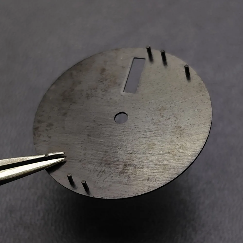 Esfera de reloj estéril con calendario Dual de 28,5 MM de diámetro SKX007, esferas modificadas para accesorios de movimiento NH36, piezas de reloj para reloj de pulsera