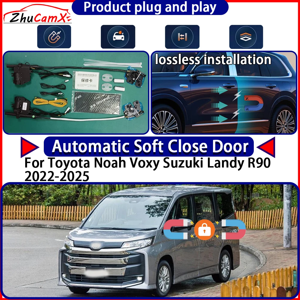 

Привод дверного замка для Toyota Noah Voxy Suzuki Landy R90 2022-2025, комплект мягких закрывающих дверей, система защелки с автоматической выдвижной дверью, легкая