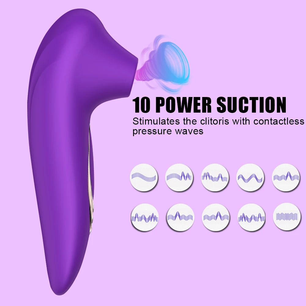 Powerful Suction Cup Clitoral Vibrator Female Clitoral Nipple Oral Vacuum Stimulator Massager Sex Toy Adult Products Women image 2