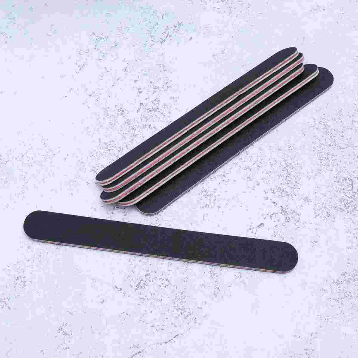 10PCS/Set Manicure Tool Double Sided Black Sand EVA Source Material Nail File(Black)