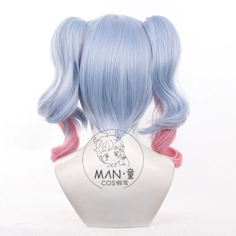 Mignon Rabbit Hole Cosplay Wig Simulated Long Scalp Clip Twin Tails Stock Halloween Gift