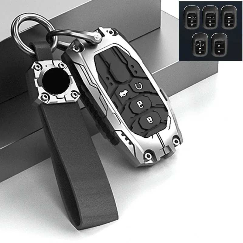 

Armor Style for Honda 2022 2023 2024 Civic Accord HR-V Pilot CR-V Smart Remote Key Case Cover Holder Fob Keychain Accessories