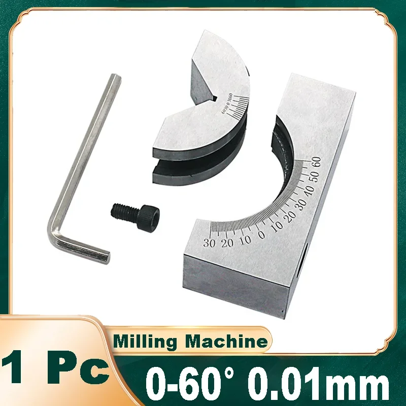 

AP-25 Precision 0-60 Degree Angle Plate Angle Block Adjustable Micro Angle V Block Measuring Tools for Grinder Milling Machine