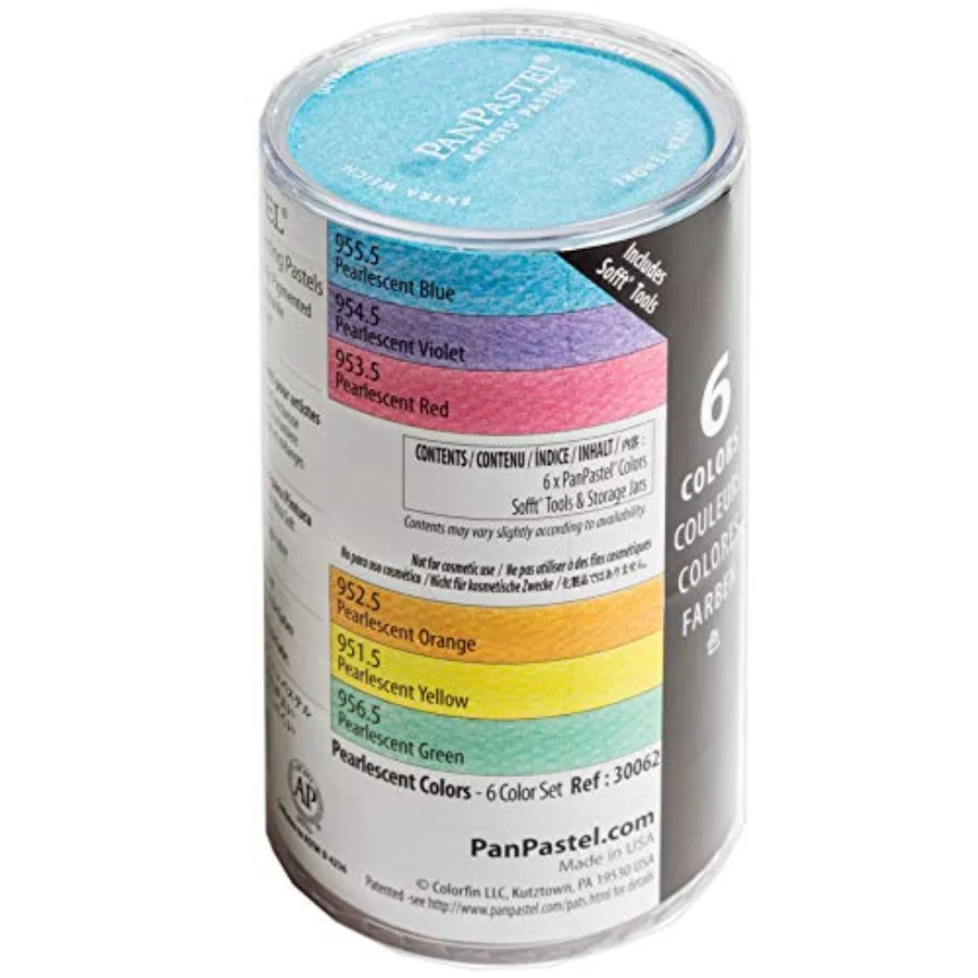 

Набор профессиональных художественных пастелей GOLDEN Pearlescent Colors, 6 цветов, уникальный формат, как кекс.