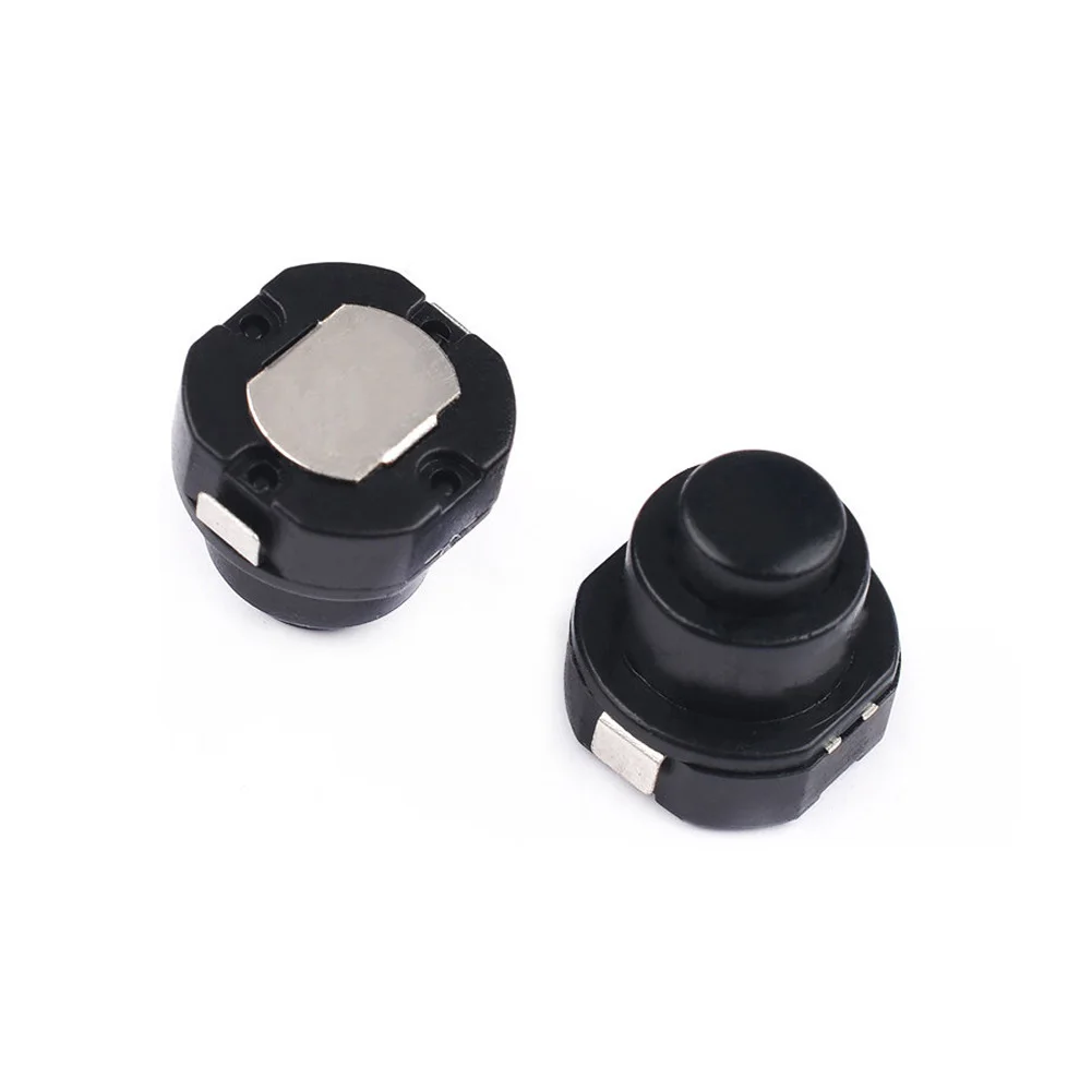 KAN-10A Self-Locking Button Small Circular Flashlight Switch Power Supply Button ON-OFF 1A 125V Push Button Switch 10PCS