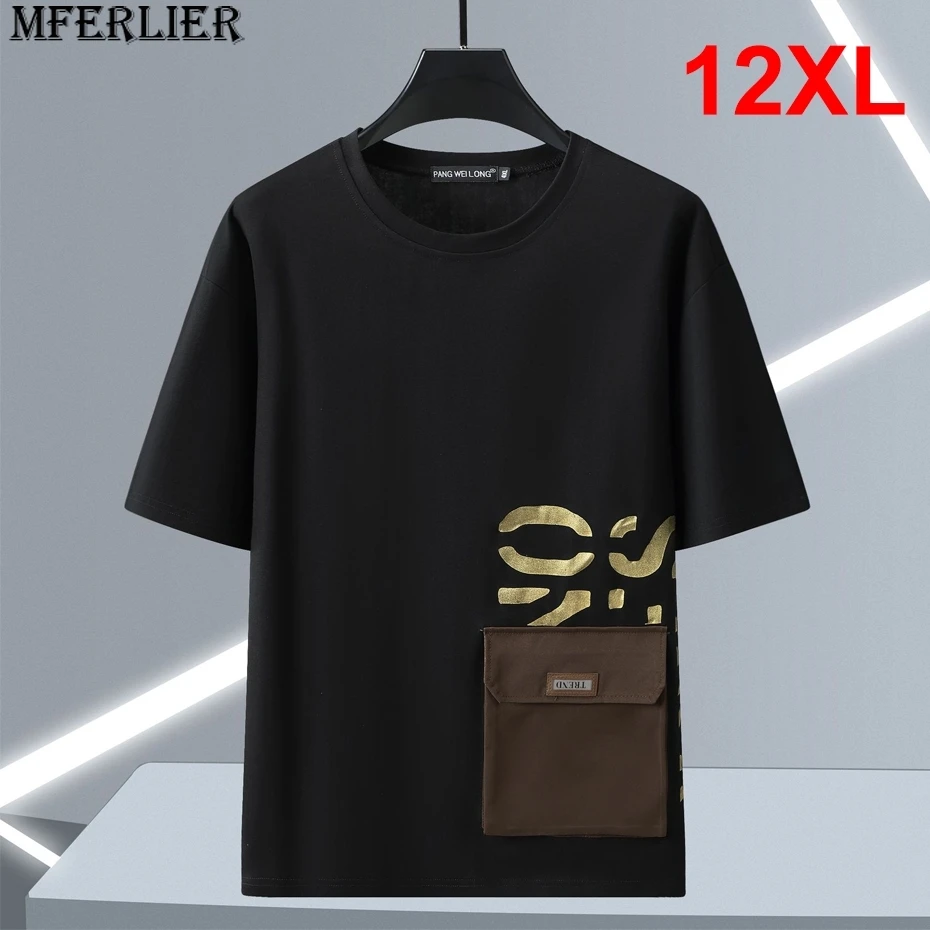 

Мужская летняя футболка с коротким рукавом, размеры до 12XL