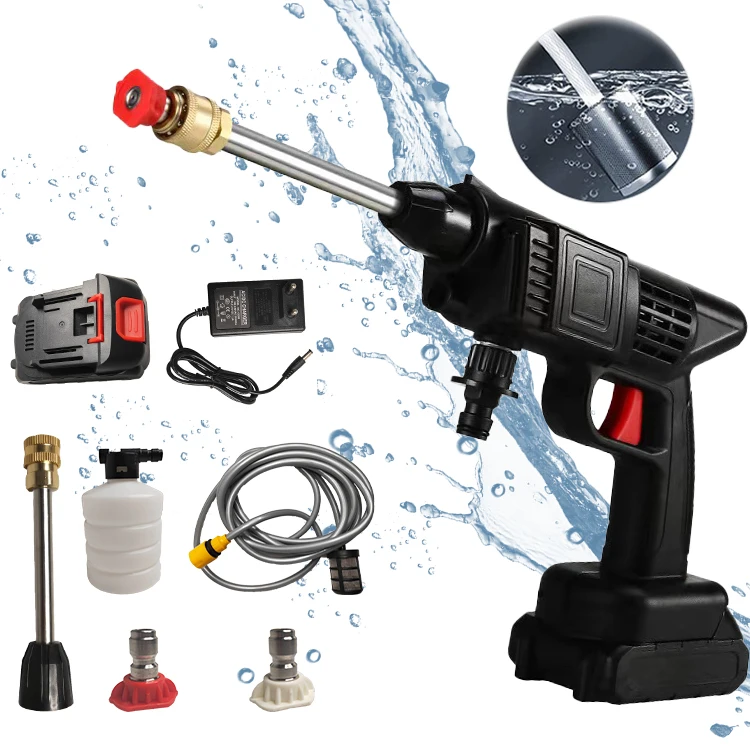 Car Washing Machine Water Spray Gun Car Wash Wireless Lithium Battery Portable High Pressure Car Washer