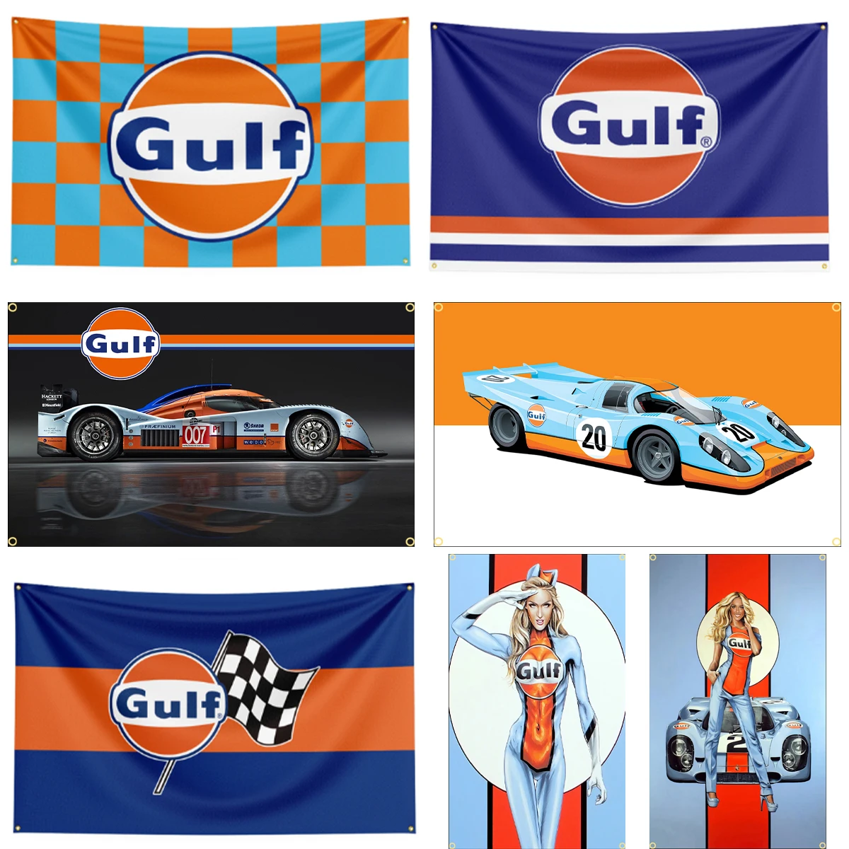 FLAGDOM 90X150CM 3X5FT Gulf Flag Polyester Printed Oil Banner For Decor