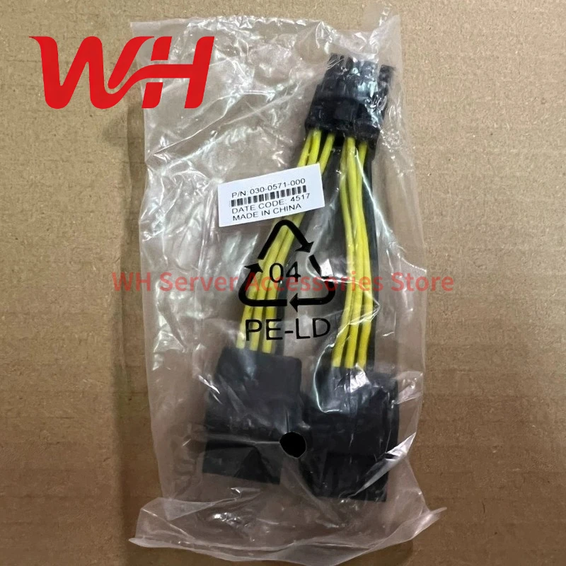 Original 030-0571-000 Dual PCIE 8Pin Female to CPU 8Pin Male Graphic Power Cable for NVIDIA Tesla K80 M40 P40 P100 V100 A100 GPU