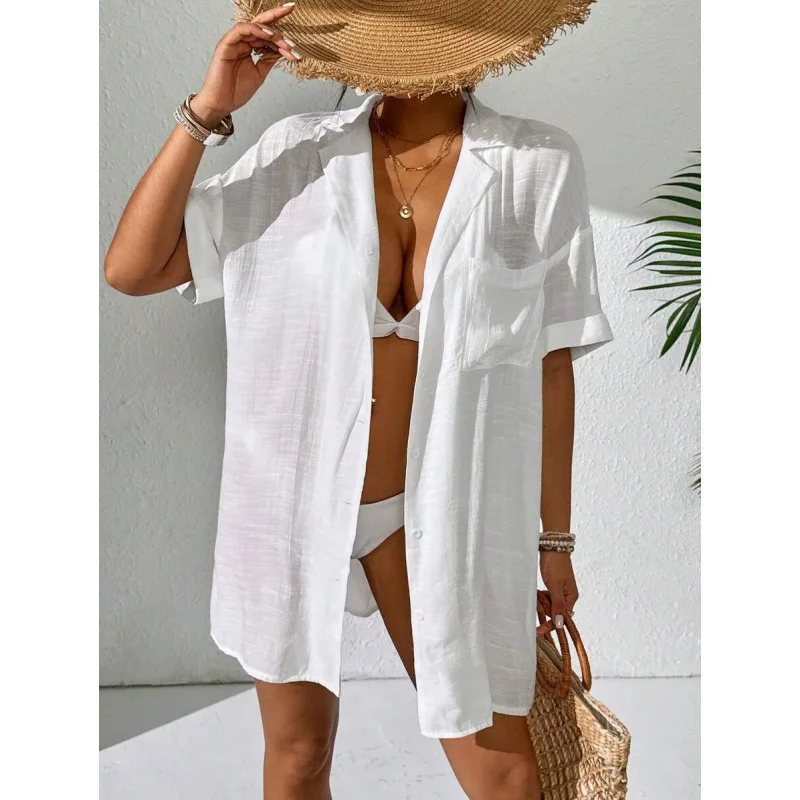 

Beach Sun Cardigan Women's Regular Sleeve Length Resistant to Deformation Cross-Border Fashion Shirt Other Style Spring 2026