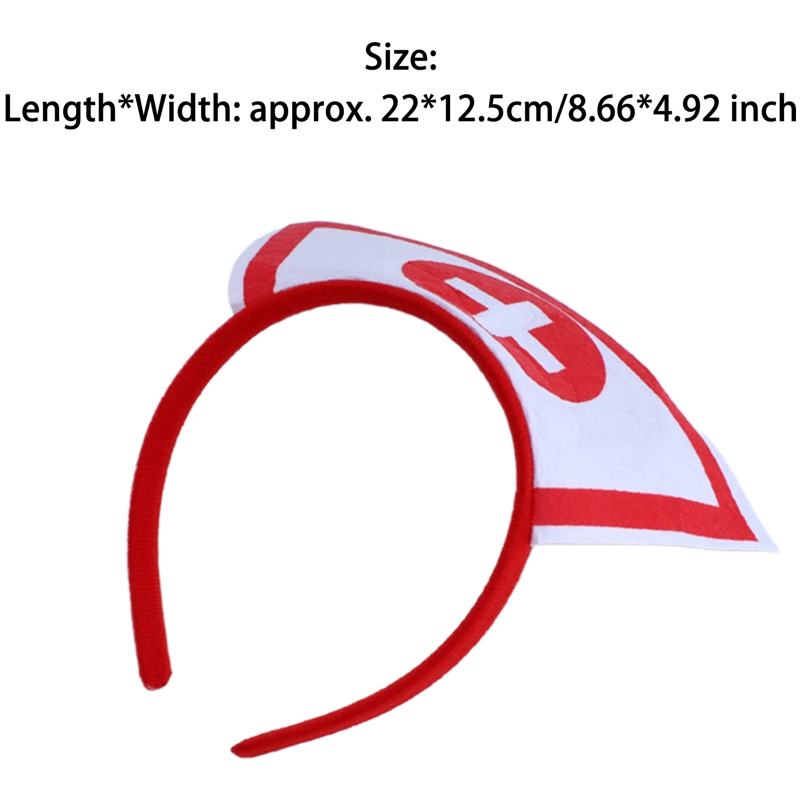 Womens Girls Creative Nurse Hat Headband Character Fun Outfit Supply Costume Accessory for Stage Performance Cosplay Halloween