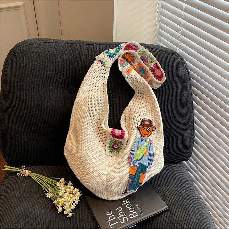 

Fashionable Comfortable Woven Bag Casual Lazy Style Tote Bag New Hot Selling Niche Design Lightweight Single Shoulder Beach Bags