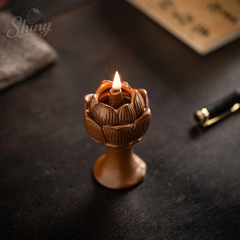 Picture 4: Chinese Ceramic Lotus Candle Holder Base Buddha Hall Offering Buddha Home Furnishings