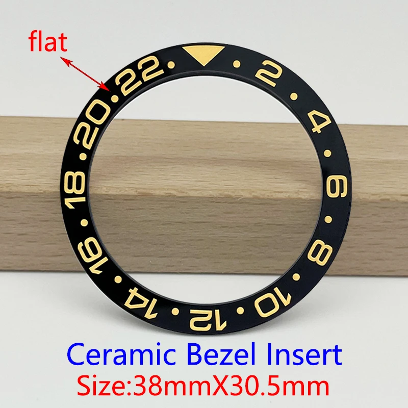 38mm*30.5mm Flat Bezel Insert SPB185 Case Ring Fit For SPB185 SPB187 Watch Case NH35 NH36 Case Diving Case Bezel Ring