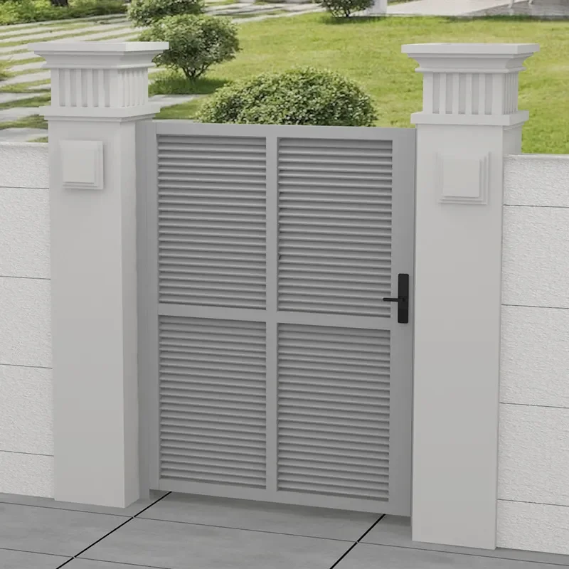 for Aluminum Art Welding Villa Courtyard Double Door Wrought Iron Country Style Sub Door Single or Double Open Stainless