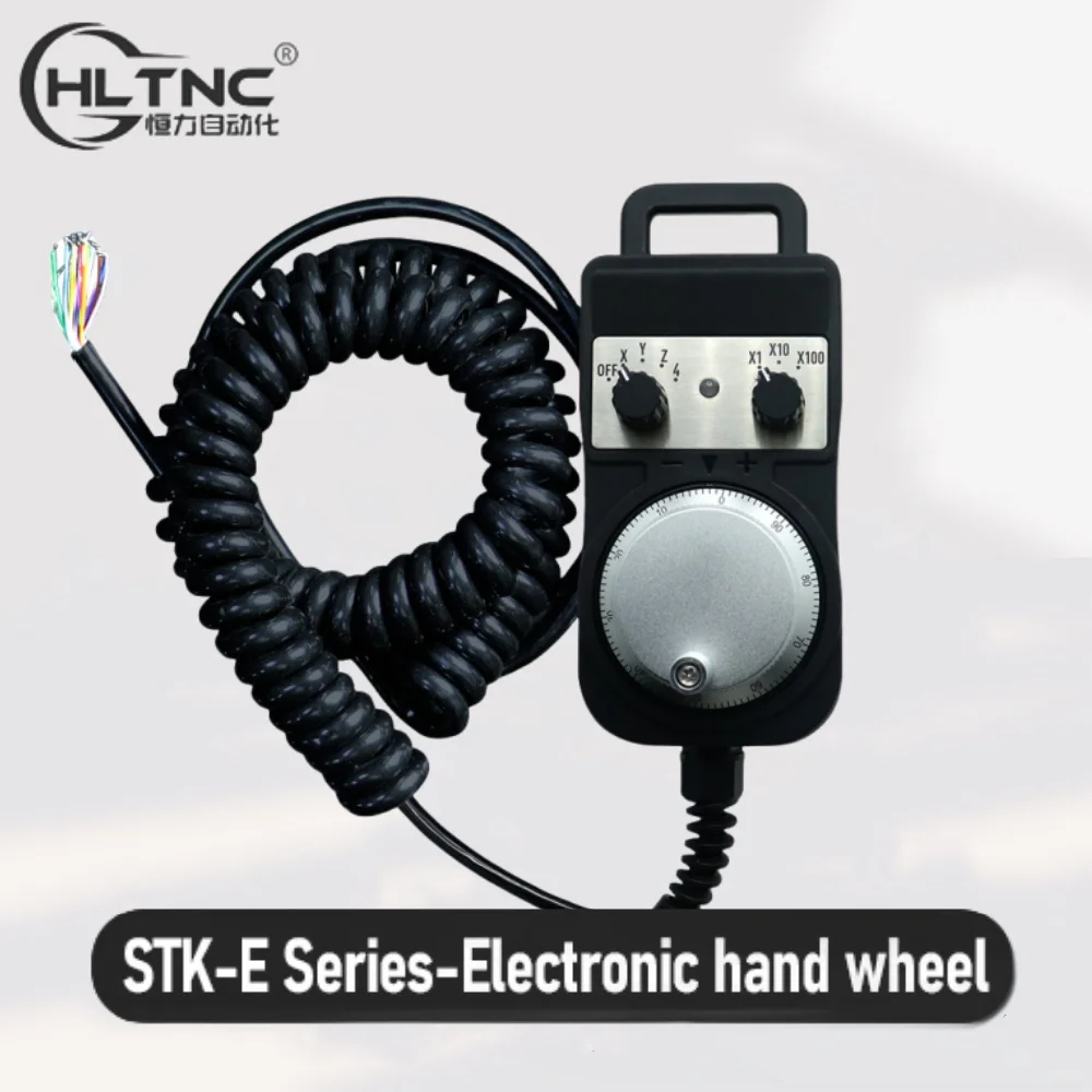 HLTNC 4/6 Axis MPG Handwheel 100PPR 5-24V Electronic Handheld Pulse Generator Without emergency stop for CNC Router Machine