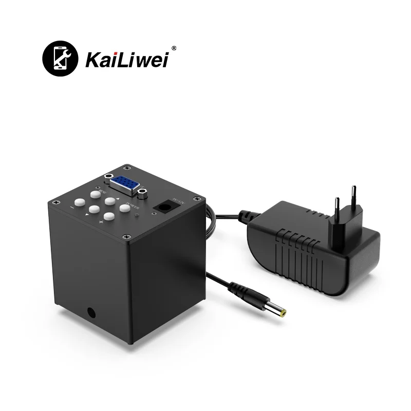 Microscopio Electrónico Digital con cámara de vídeo VGA, lente de montaje 100X C, anillo de luz para reparación de soldadura PCB de teléfono móvil