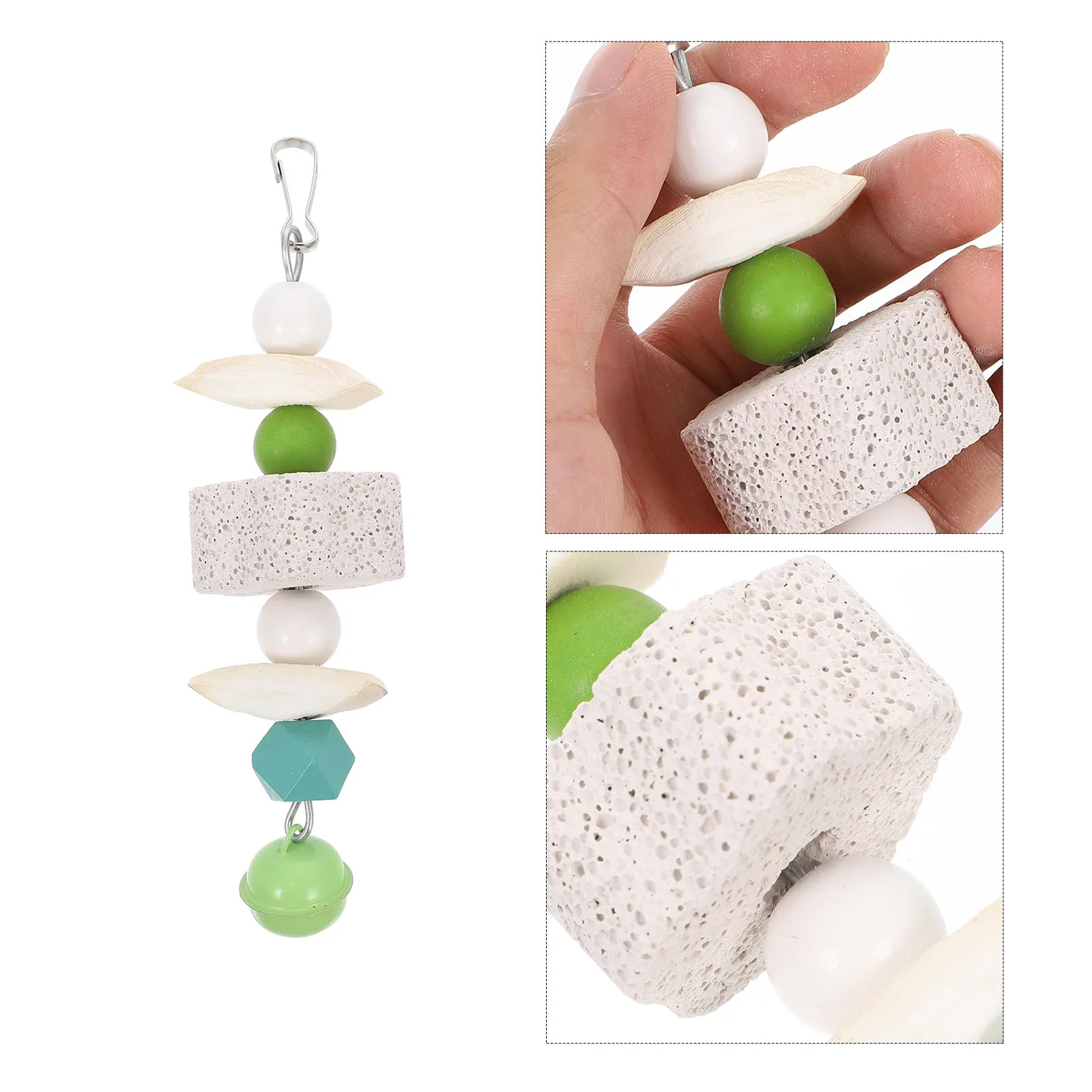 

1pc Pet Bird Parrot Bite Cuttlebone Molar Hanging Chewing Plaything Cage Supplies Durable Teeth Grinding For Birds Safe