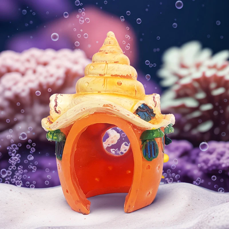 Mushroom Conch House Shelter Aquarium Landscaping Decoration Fish Tank Decor Fish Tank Ornament Fish Shrimp Hiding Shelter