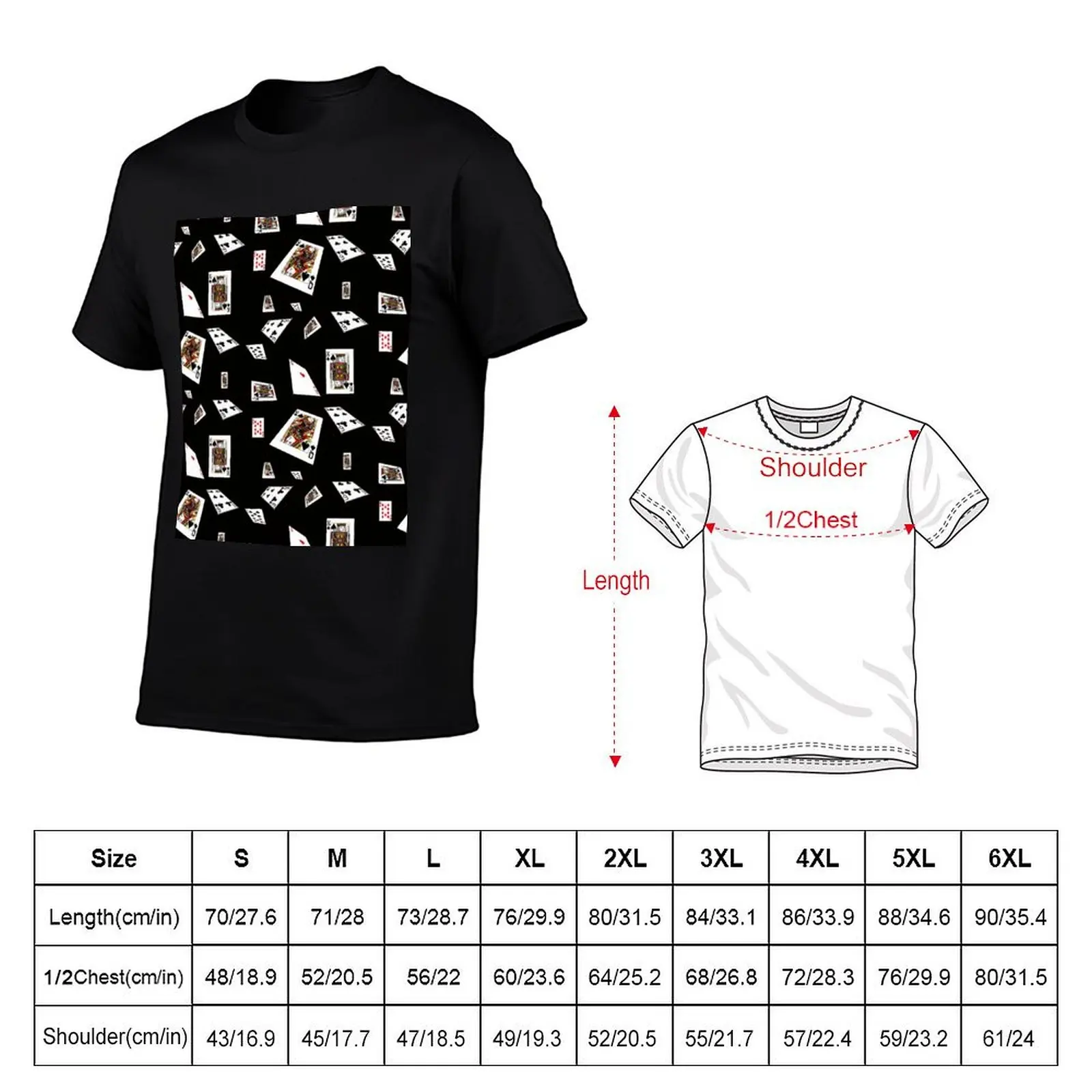 poker card, card player T-Shirt Blouse heavyweights blanks shirts men