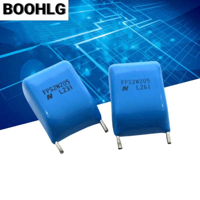 10PCS Nitsuko 205 2uf 2.0uf 450v 2W CBB 10 มม.ความถี่ทองแดงเท้าตัวเก็บประจุฟิล์มบาง