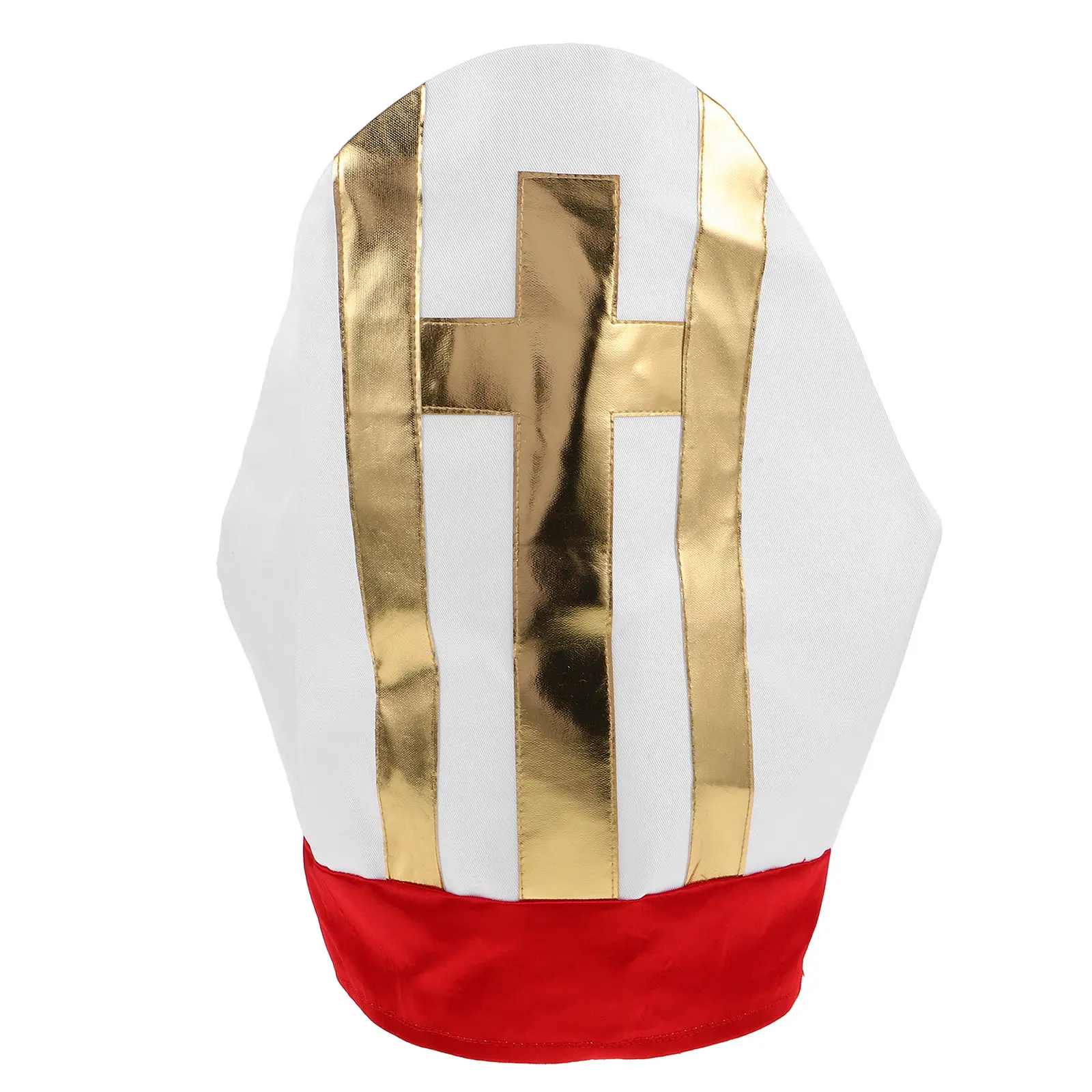 Chapéu de Papa: Chapéu Criativo Estilo Mitra para Halloween Infantil Unissex, Adereço Religioso Leve, Coroa de Novidade Religiosa
