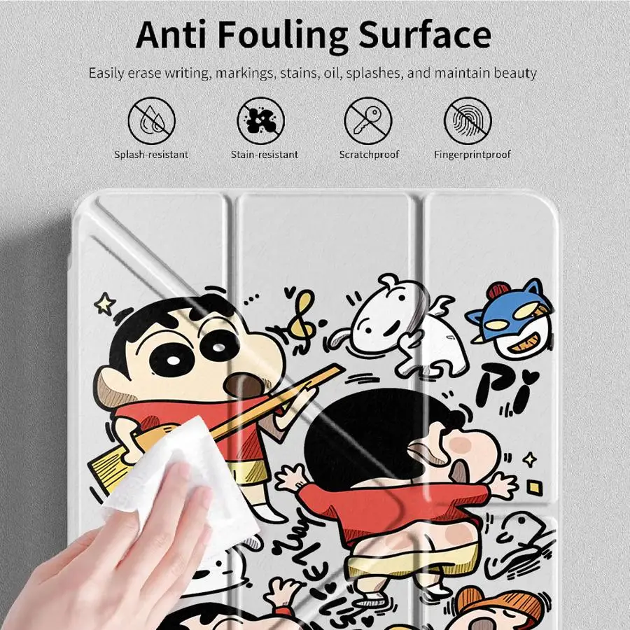 Tablet Case For iPad 10th Gen 12th Air 8 M2 M3 3 Mini 7 6 5 11th 9th Pro 13 2025 2026 With Pen Slot Cover Daily Shins-chans