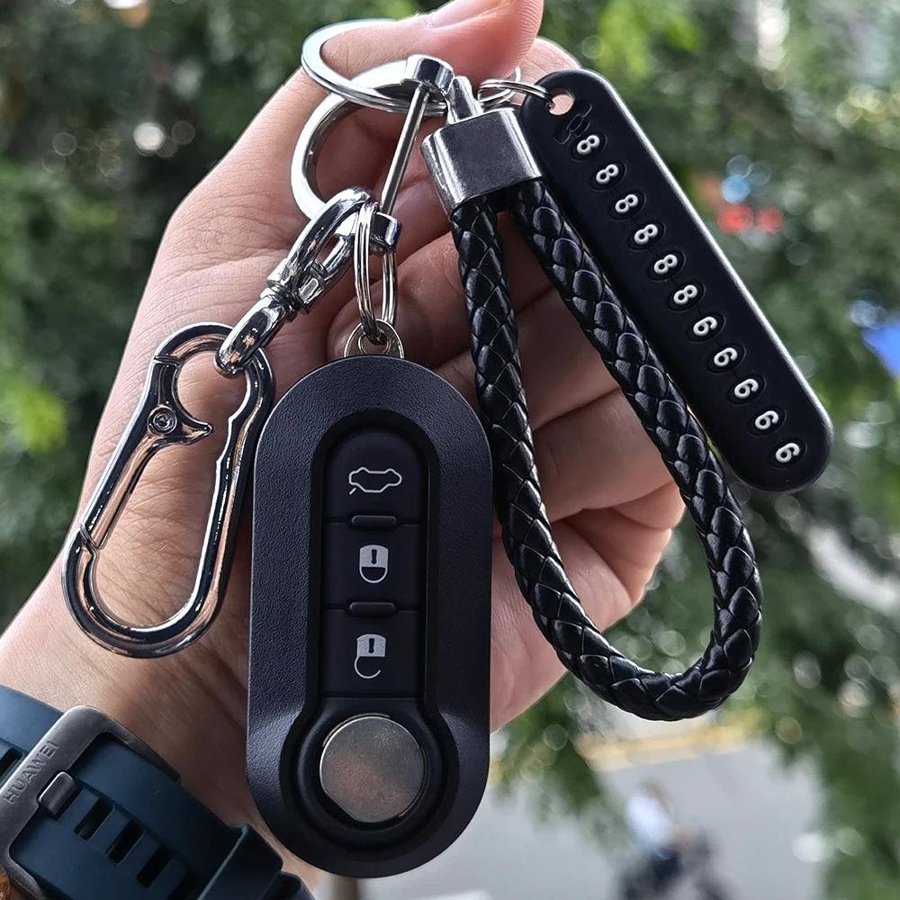 Xinyuexin 3 pulsanti Flip chiave a distanza pieghevole per Fiat 500 Panda Punto Bravo Stilo Ducato SIP22 lama non tagliata accessori per auto