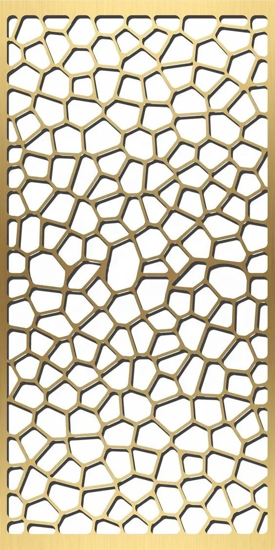 Custom Design Decorative Metal Screen Brass Surface Stainless Steel Screen Interior Wall Panels