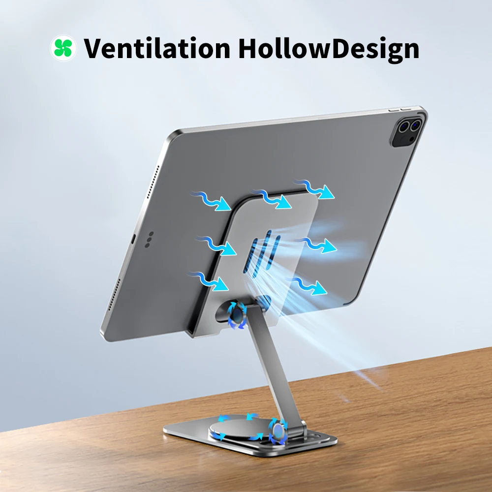 Foldable Aluminum Tablet Stand Holder For iPad Pro 11 10th 10.2 7th 8th 9th Gen Xiaomi Pad Samsung Tab Ultrathin Tablet Bracket