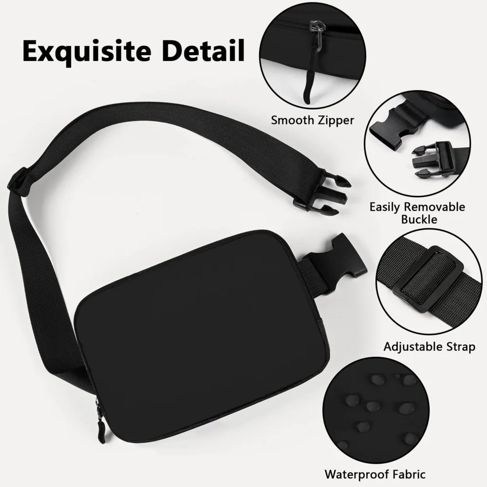 New waist bag waterproof chest bag outdoor sports bag running waist bag crossbody bag