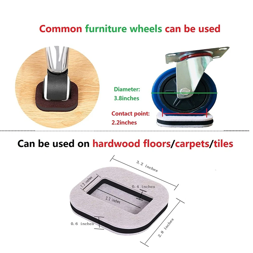 AEE3-5Pcs Furniture Wheel Stopper Bed Stopper Caster Cup Suitable For All Kinds Of Furniture On Wheels