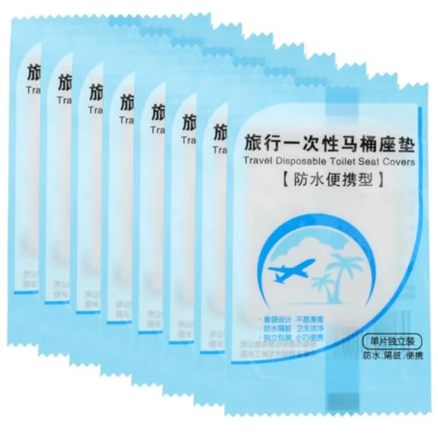 Healifty Disposable Toilet Seat Covers 2 Bags of 100Pcs Waterproof Toilet Cover Papers Individually Packaged Portable Seat Cush