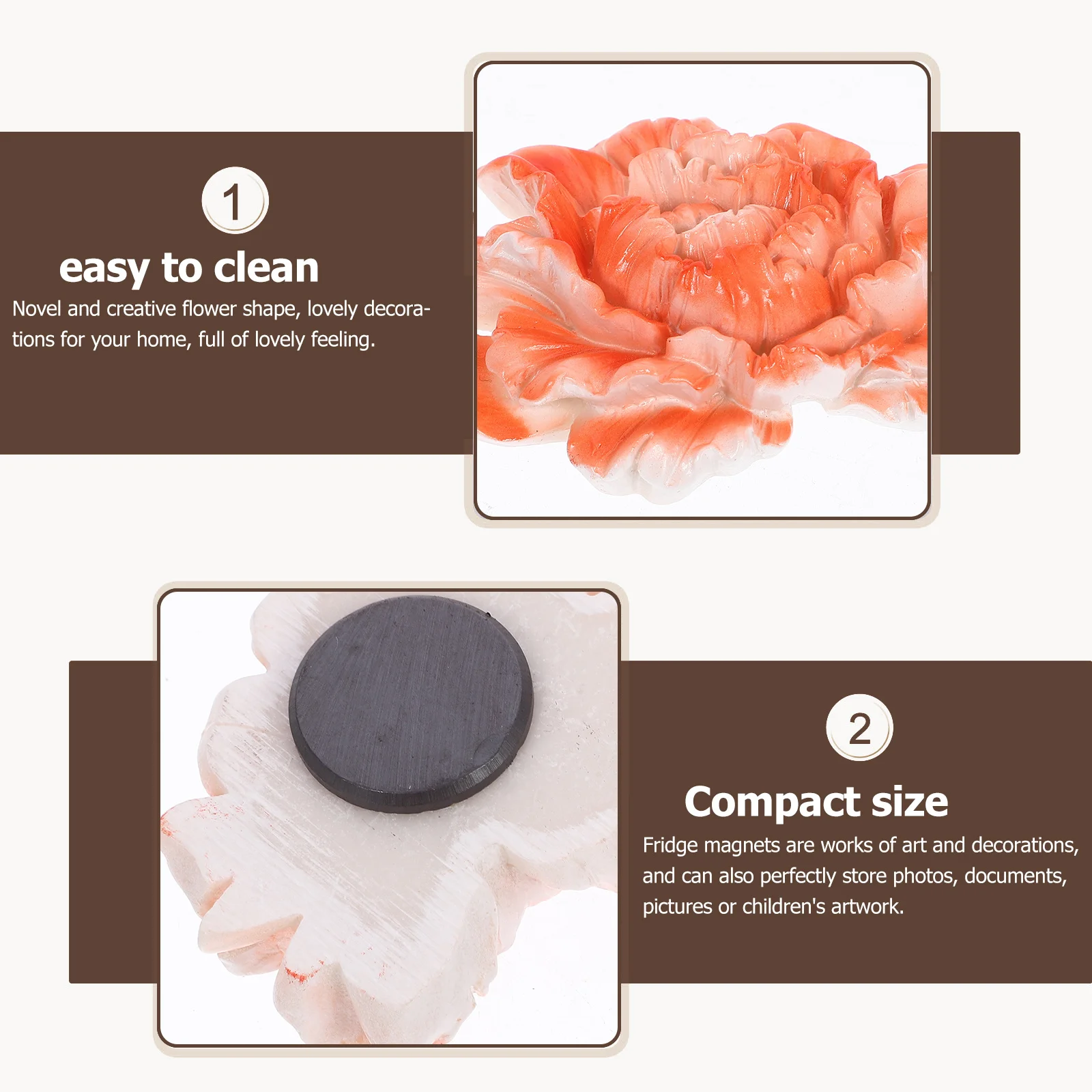 

3D Simulated Flower Refrigerator Magnet Sturdy Magnetic Fridge Sticker Kitchen Decoration Home Accessories Fridge Flower Sticker