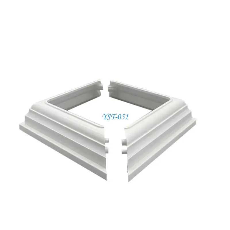 E15A Split Type Fence Post Skirt Plastic Railing Decorative Base PVC Posts Column Wrap For Easy Installation And Maintenance