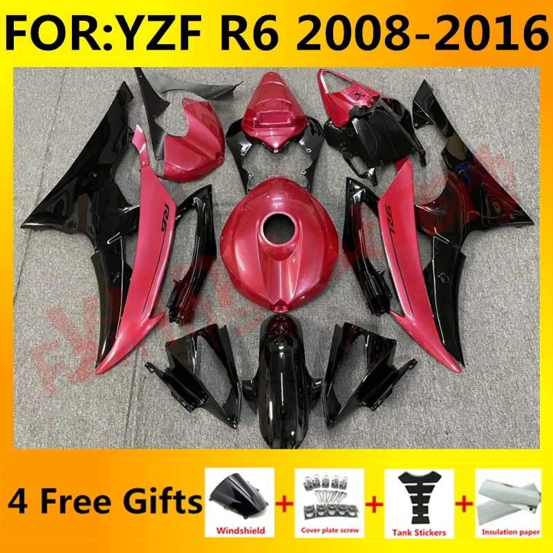 

Motorcycle full Fairing Kit fit For YZF R6 YFZ-R6 2008 2009 2010 2011 2012 2013 2014 2015 2016 Bodywork Fairings pink black