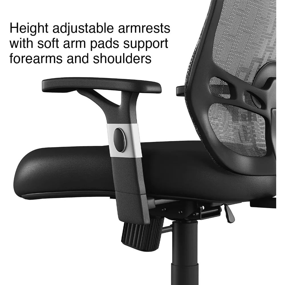 Mesh-back Office Chairs, Artificial Leather Seats