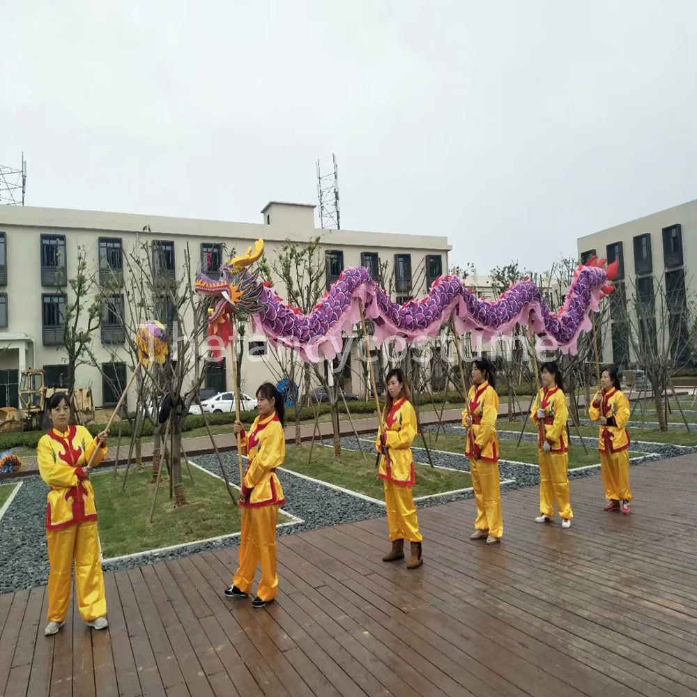 7meters DRAGON DANCE Costume CHINESE Spring Day Party Decoration National Culture Silk Folk Festival Celebration Stage Props