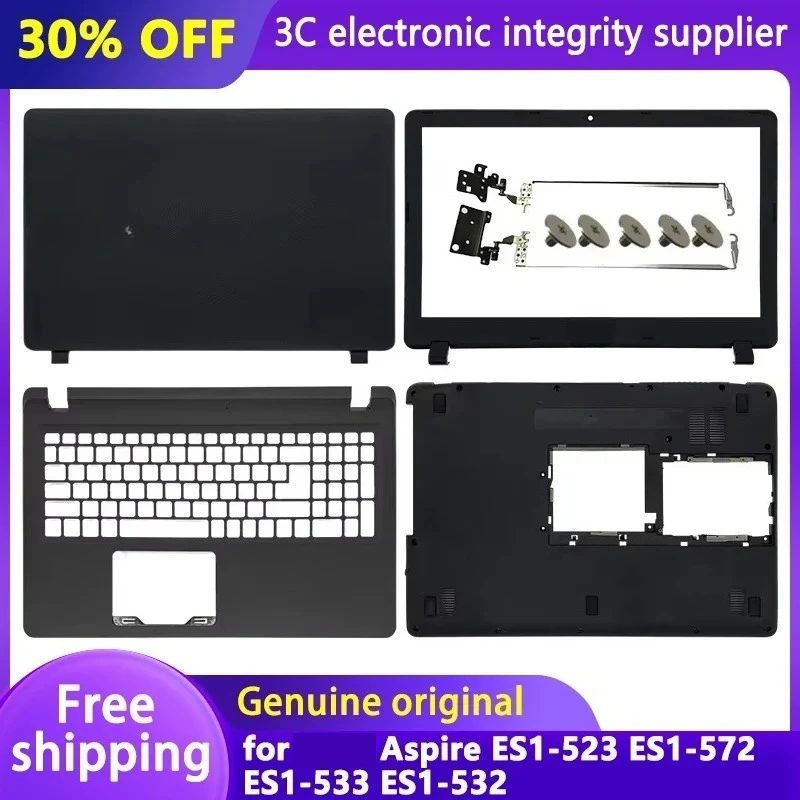 

NEW Laptop Case for Aspire ES1-523 ES1-572 ES1-533 ES1-532 LCD Back Cover Front Bezel Hinges Top Rear Lid Frame Housing 572