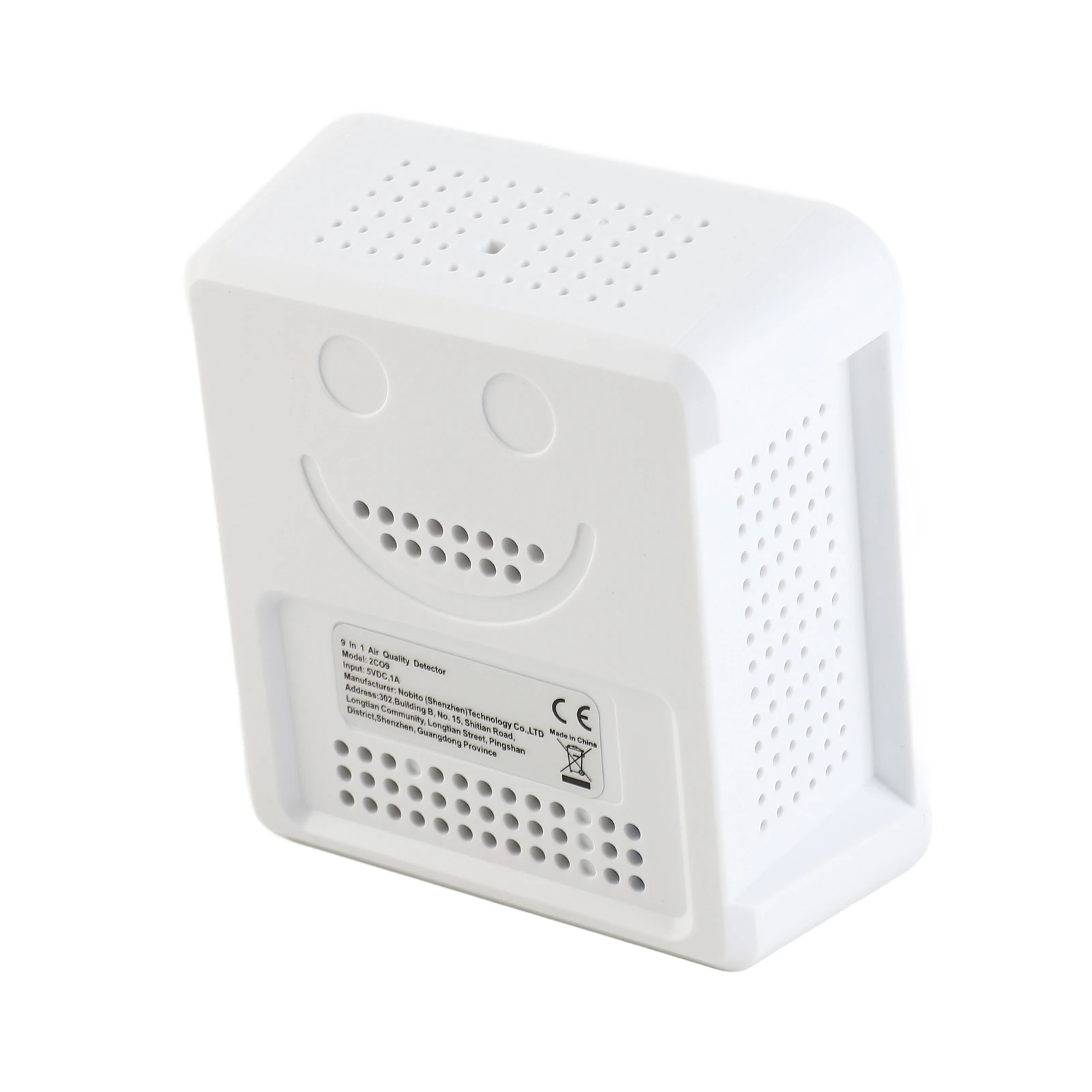 

9 in 1 Quality Tester Clear Display Large Digital Screen with Backlight CO2 PM2.5 Detector White CO2 Detector CO2 Meter