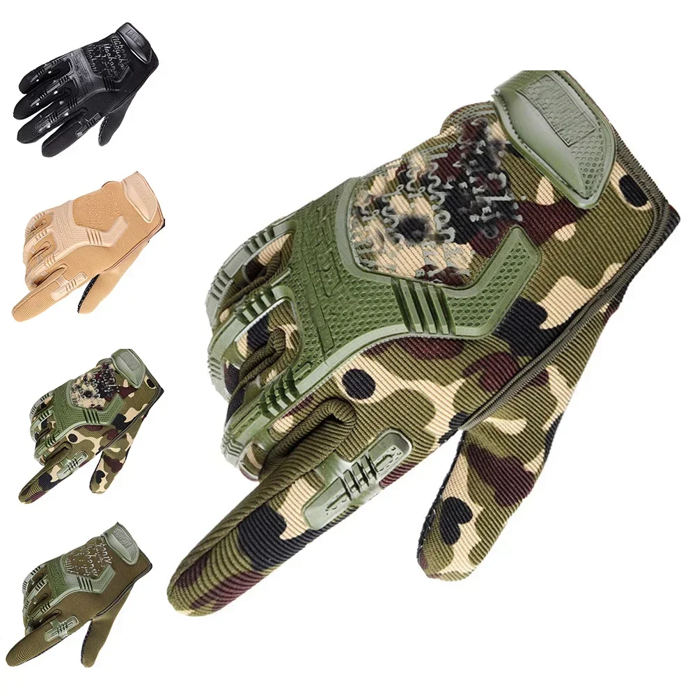 Tactical Paintball Airsoft Shot Anti-Skid Bicycle Full Finger Hunting Gloves Men Clothing