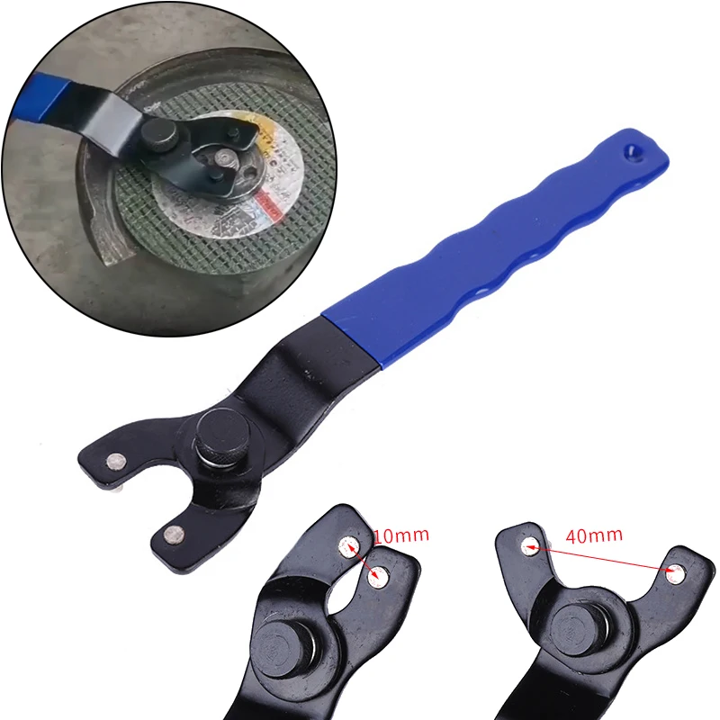 Angle Grinder Wrench Thickened Disassembly Tool Adjustable Key Pin Spanner Plastic Handle Angle Grinder Key Wrenches Repair Tool