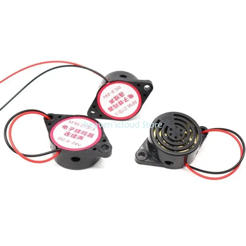 Y88B Conjunto 10pcs Buzinadores piezoelétricos ativos Piezo Buzzers 3-24V Alarmes bipe contínuos para aplicação eletrônica