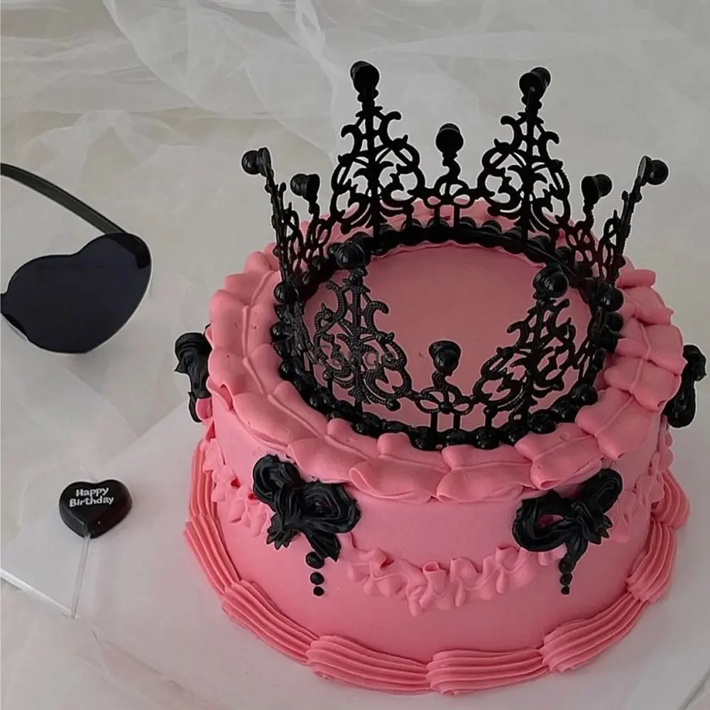1Pcs Decorative Cake Topper Children Baby Elegant Crown Cake Decoration Princess Birthday Party Gold Silver Color Cake Ornaments